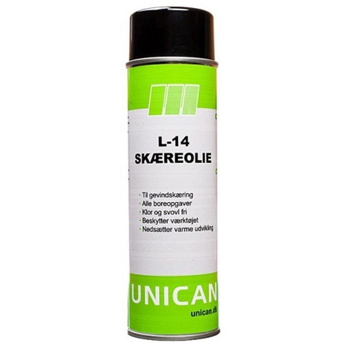 UNICAN L-14 skæreolie spray 500 ml (ingen klor/svovl)