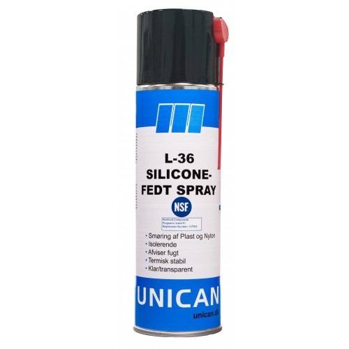 UNICAN L-36 siliconefedt spray 500 ml (NSF godkendt)