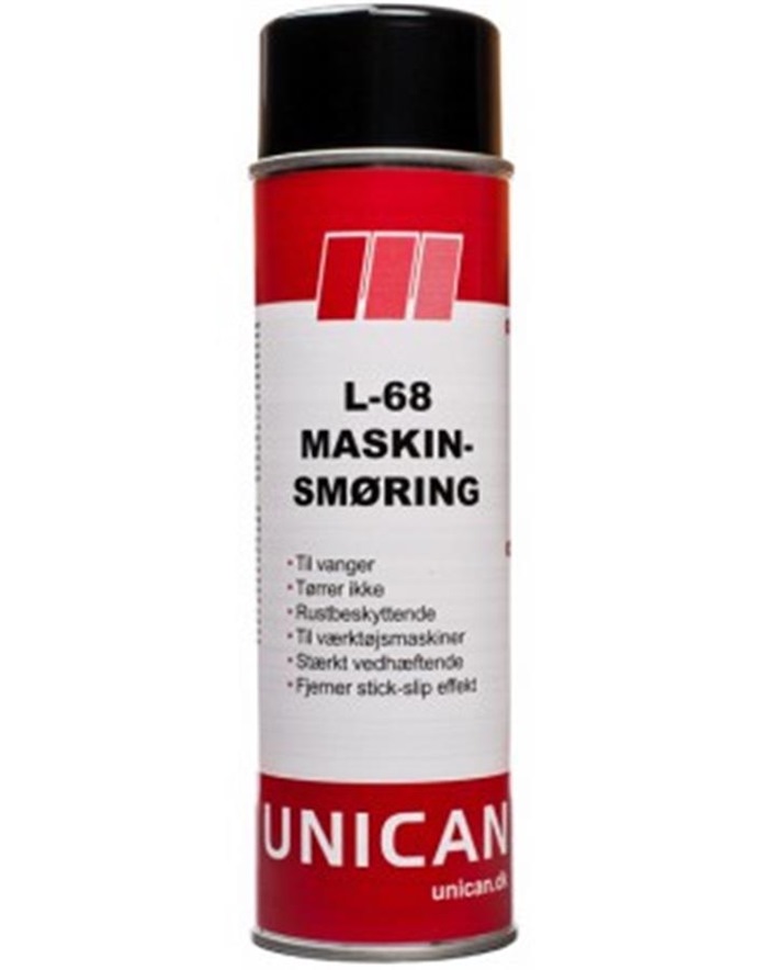 UNICAN L-68 maskinsmøring/vangeolie (spray) 500 ml
