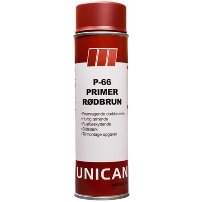 UNICAN P - 66 RØDBRUN PRIMER - spray 500 ml